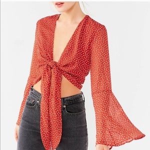 Urban Outfitters red star blouse